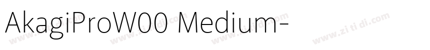 AkagiProW00 Medium字体转换